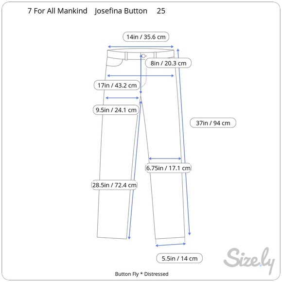 7 For All Mankind Josefina Buttonfly 25 - Picture 7 of 7